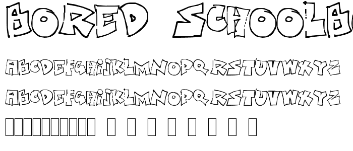 Bored Schoolboy font